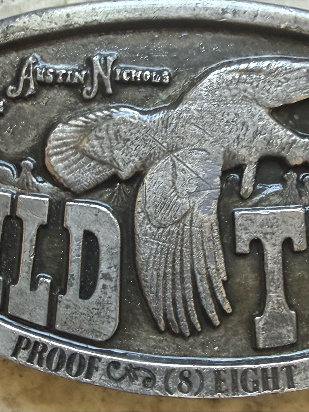 Wild turkey vintage belt buckle- Silver Color